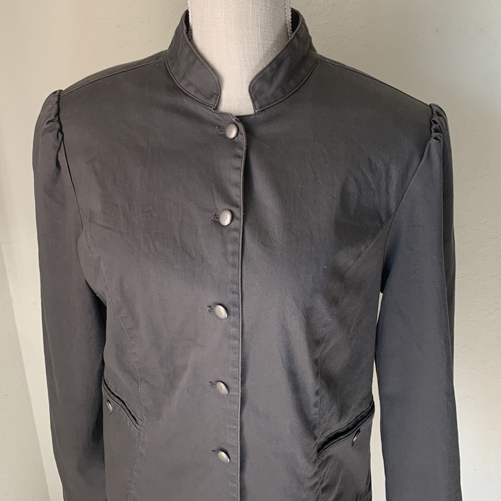 ATTENTION Lightweight Dark Gray Button Down Jacket - image 6